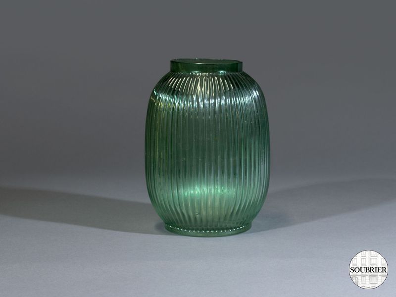 vase verre vert